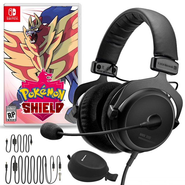 Beyerdynamic Paquete de Auriculares para Juegos Premium MMX 300 (Segunda Generación) con Escudo Pokemon para Nintendo Switch