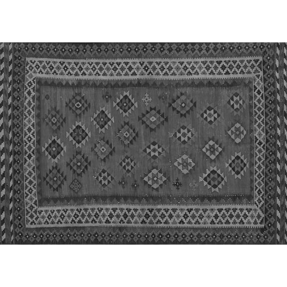Ahgly Company Indoor Rectangle Oriental Gray Traditional Area Rugs, 3' x 5'