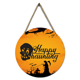 thumbnail image 1 of Letrero de bruja de Halloween colgante de madera, halloween redondo para fiesta familiar de halloween decoración al aire libre Adepaton CPB-CJZ94-3, 1 of 5