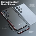 thumbnail image 5 of Dteck for Samsung Galaxy S25 Ultra Case, 3 in 1 Shock Absorption Slim Fit Bumper Metal Cover with Tempered Glass Screen Protector Camera Lens Protector for Samsung Galaxy S25 Ultra 6.9" 2025,Silver, 5 of 7