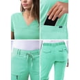thumbnail image 5 of Adar Pro Everyday Expert Scrub Set For Women - Curved V-Neck Scrub Top & Tapered Drawstring Scrub Pants, 5 of 7