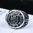 thumbnail image 2 of K-KED Mens Masonic Knights Templar Ring Cross Shield Men Stainless Steel Size 7-13-7-Silver, 2 of 6