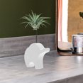 thumbnail image 4 of WHAMVOX White Cement Flowerpot with Bracket Base for Air Plant Display 6.5 Inch, 4 of 8