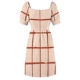 thumbnail image 6 of Terracotta Gingham Pattern Sleeveless Dress women party dresses sexy dress summer women's suit, 6 of 7