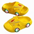 thumbnail image 4 of TOWED22 Boys and Girls Cloud Wide Slides for Kids – Non-Slip Summer Slippers Lightweight Beach, Pool, and Indoor Shower Sandals(Yellow,13), 4 of 5