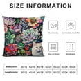 thumbnail image 5 of Orinice  Summer Tropical Succulent Plants Pillow Case Decorative Oil Painting Bonsai Cushion Cover Cotton Linen Square Throw Pillow Covers Sofa Car Decoration , Multicolor (Su Tropical) White, 5 of 5