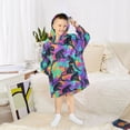 thumbnail image 6 of joogoo Wearable Blanket Hoodie for Gorillas Tie Dye Palm Oversized Sherpa Hooded 3-14 YR M, 6 of 7