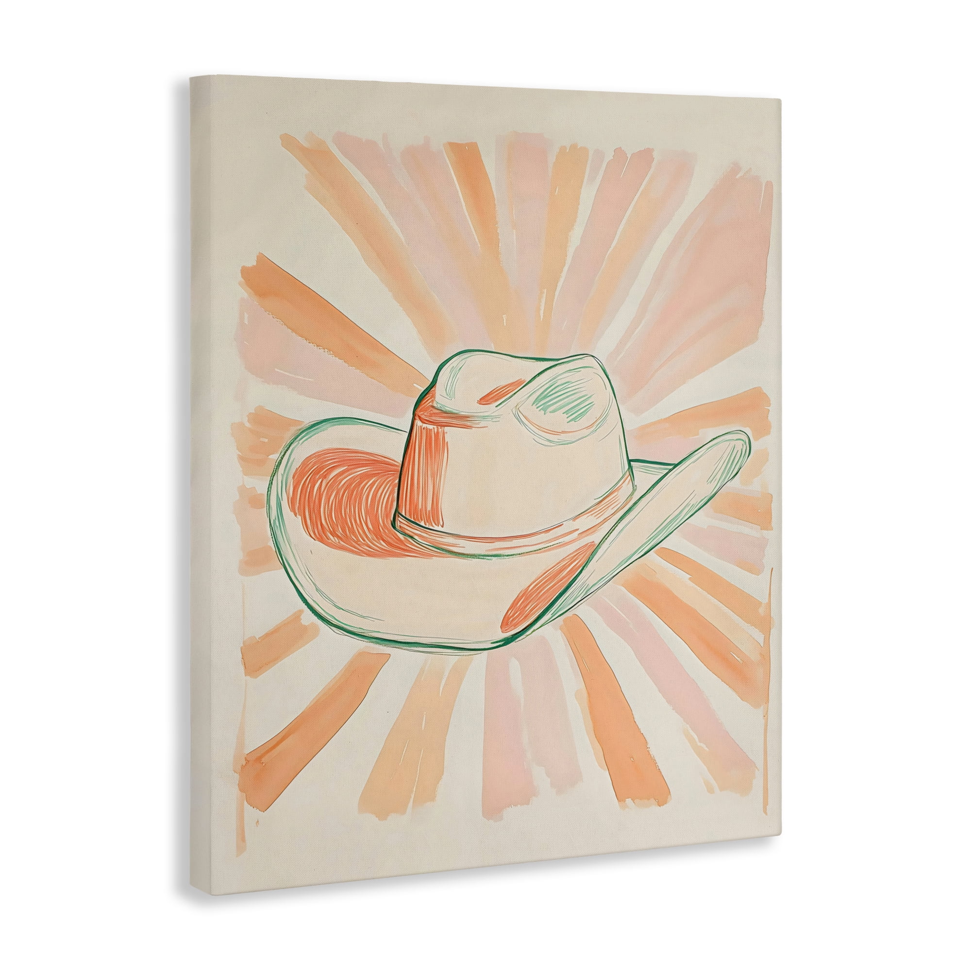 Stupell Industries Sunburst & Cowboy Hat Canvas Wall Art, design by The Prints Vibe