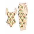 thumbnail image 1 of Beach Spa Swimsuit Three-Piece Set French Retro One-Piece Bikini, 1 of 1