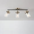 thumbnail image 5 of Globe Electric Vintage Style 3-Light Brass Matte Black Track Light Glass Shades, 5 of 9