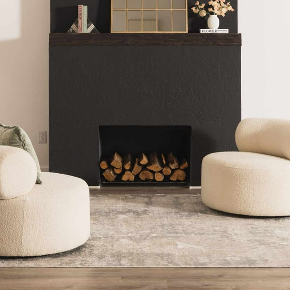 Hauteloom Pialba Living Room, Bedroom Area Rug - Modern - Gray, Green - 7'10" x 10'3"