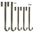 thumbnail image 5 of Gamexcel Metal Wreath Hanger Set, Over-the-Door Hooks, Brass, 3 x 12 in and 2 x 15 in, 5 Pack, 5 of 8