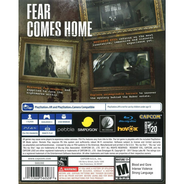 Resident Evil Capcom, 4, 013388560288 - Walmart.com