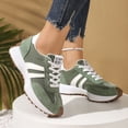 thumbnail image 5 of Pandaie Women's Fashion Sneakers Trendy Low Top Classic Retro Casual Shoes Ladies Non Slip Comfortable Running Walking Footwear with Arch Support Army Green Size 9.5, 5 of 8