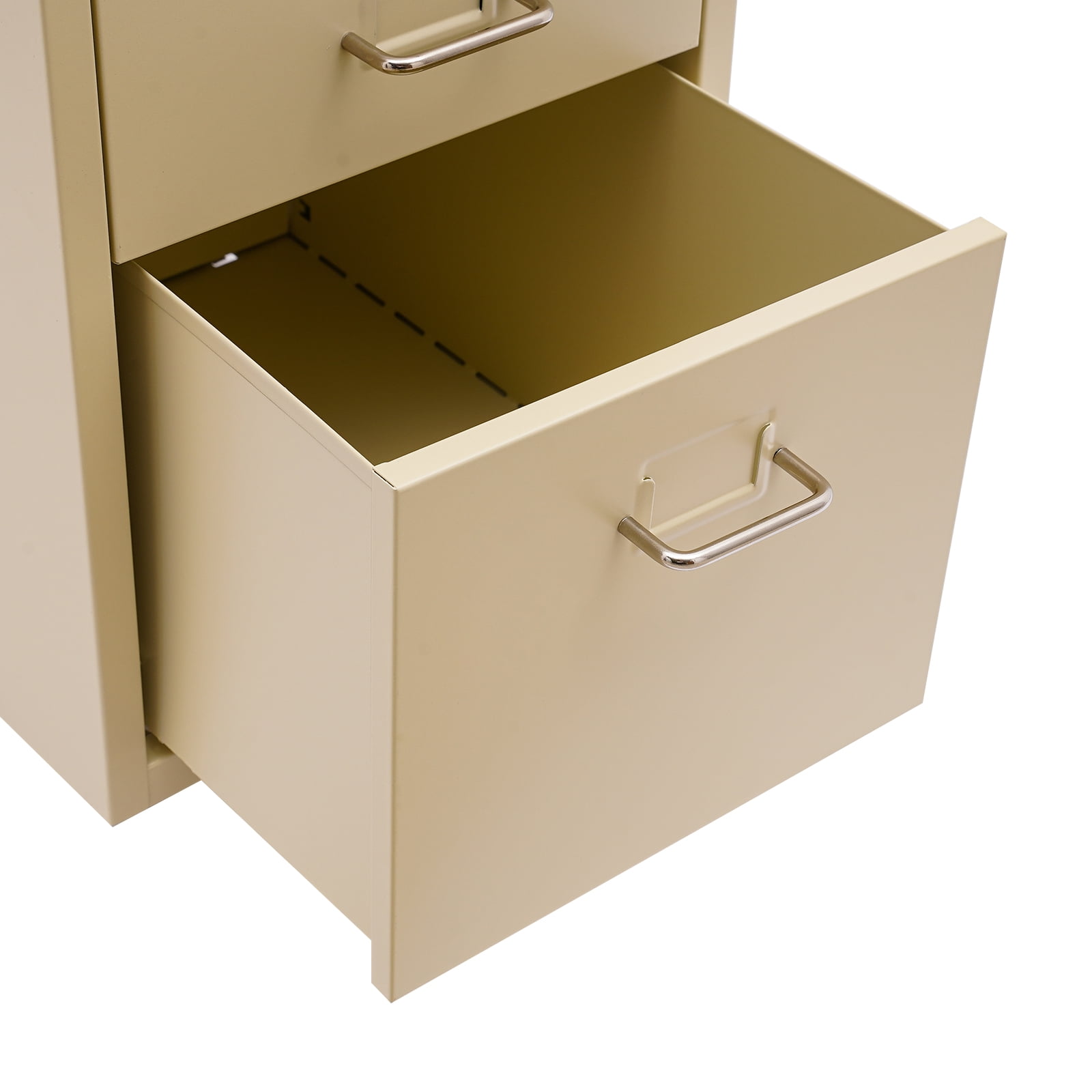 Fichiouy Metal File Storage Cabinet with Rubber Wheels 5-Drawer Storage Cabinet for Home Office 16" D x 11" W x 27" H