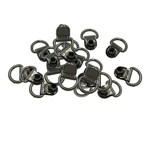 Yunhgft 20pcs Boot Lace Hooks Lace Fitting with Rivets for Camp/Leather Shoes Repair - Black
