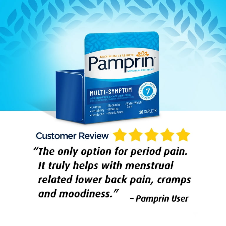 Pamprin Maximum Strength Multi-Symptom, Menstrual Period Symptoms Relief