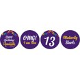 thumbnail image 2 of Darling Souvenir 13th Birthday Custom Name Stickers chocolate Candy Labels 190 Pcs-Purple, 2 of 2