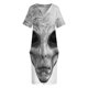 thumbnail image 4 of Alien Ufo Portrait black and white Loose Pocket Dress dress party night party dresses woman, 4 of 7