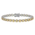 thumbnail image 6 of Auriga Fine Jewelry 925 Sterling Silver Rhodium-plated 5mm 13.95CI Citrine Bracelet 8inch for Women, 6 of 6