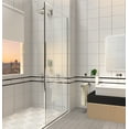 thumbnail image 4 of CKB 34'' W x 72'' H Framed Shower Door with Clear Glass,Framed Fixed Glass Panel for Bathroom,3/8" (10mm) glass-Chrome Polished, 4 of 7