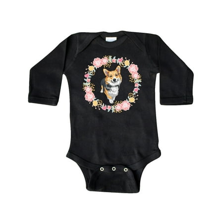 

Inktastic Corgi Gifts for Dog Lovers Gift Baby Girl Long Sleeve Bodysuit