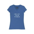 thumbnail image 6 of Create Your World Women's Jersey Short Sleeve V-Neck Tee, 6 of 7