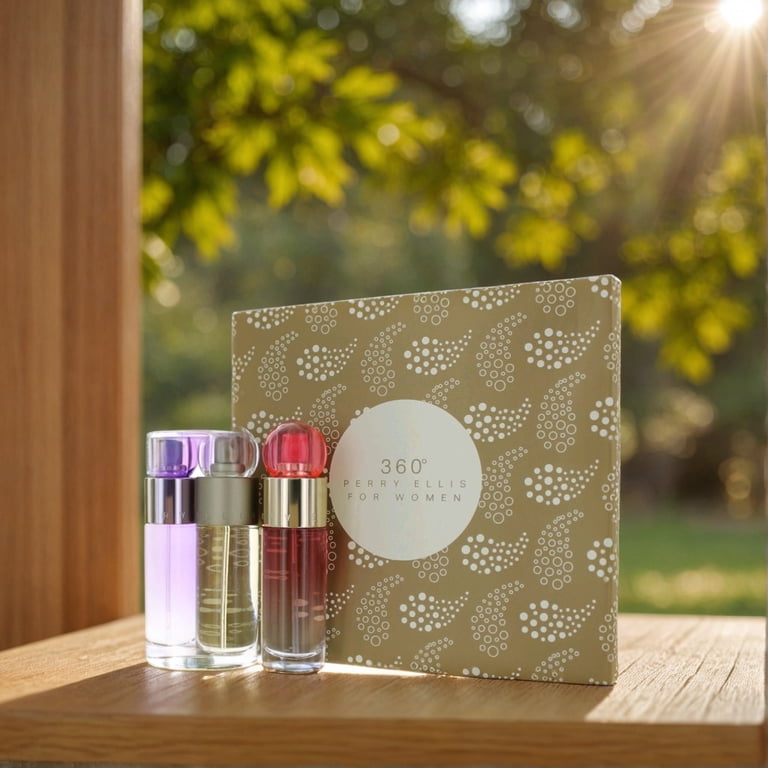 Perry Ellis 360 3 Piece Gift Set for Women, Floral Fragrance, EDT