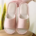 thumbnail image 2 of Fesfesfes Women Shoes Casual Home Linen Slippers Indoor Non-slip Wear Couple Slippers Four Seasons Can Wear Floor Mute Lightweight Cloth Slippers 5.5-6(36-37), 2 of 8