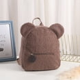 thumbnail image 1 of Mochila con diseño de oso para niñas y mujeres, morral pequeño de felpa con nombre personalizado, bordado, informal Fivean unisex, 1 of 2