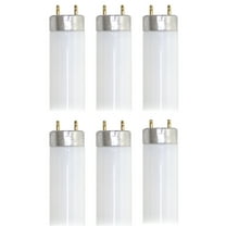 (6 tubes) GE 72137 - F25 T8 Linear Fluorescent, 22 Watt 3500K, 36 inch tube, Neutral White, Extra Life, T8 Fluorescent lamp