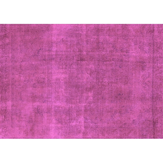 Ahgly Company Indoor Rectangle Oriental Purple Industrial Area Rugs, 7' x 9'