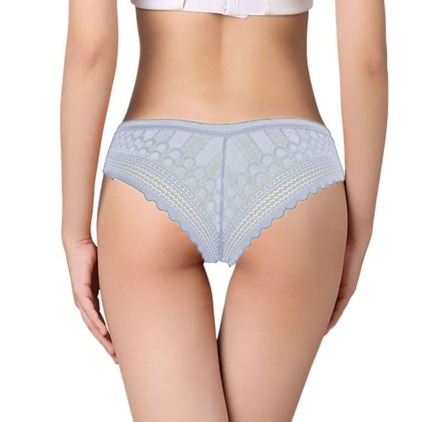 Womens Sexy Lace Sheer French Briefs Underwear Ladies Seamless Knickers  Panties