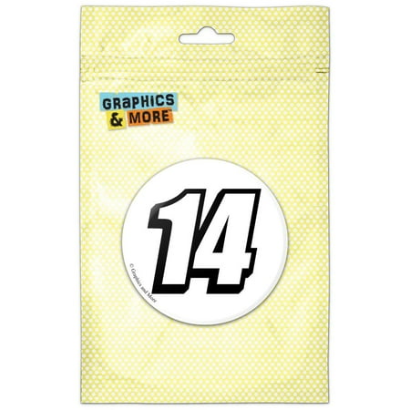 

14 Number Fourteen Refrigerator Button Magnet