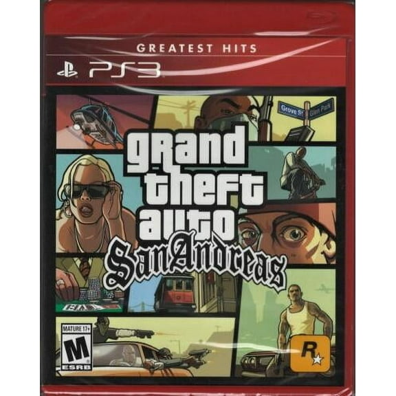 Grand Theft Auto: San Andreas (Greatest Hits) PS3 (Brand New Factory Sealed US V Catalog
