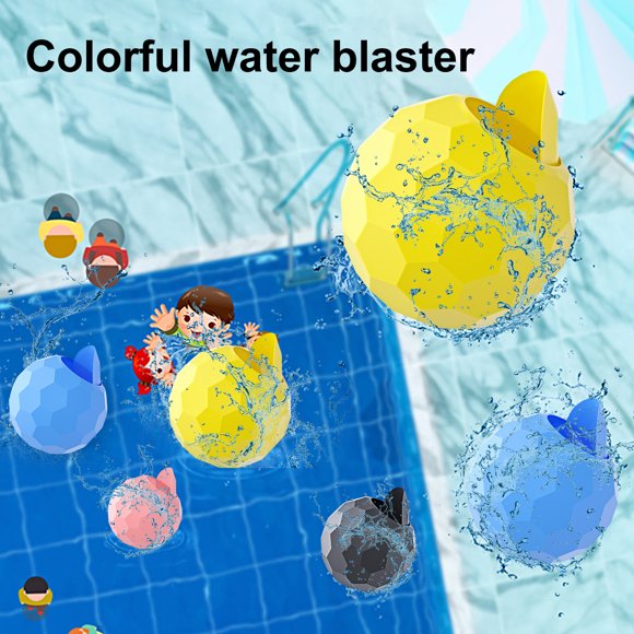 Neinkie 12Pcs Reusable Water Balloons Quick Fill Self Sealing, Refillable Water Balls for Kids, Reusable Water Bomb Splash Balls for Pool, Rapid Filling Easy Tying Water Balloon