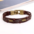 thumbnail image 3 of Xihbxyly Brazalete de Cuero para Hombre, Elegante Pulsera de Acero Inoxidable Dorado, Exquisita Artesanía, Accesorio de Moda para Cualquier Atuendo, Uso Informal o Formal, Perfecto para Cualquier Hom, 3 of 6