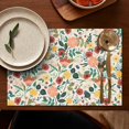 thumbnail image 4 of Pioneer Flower Floral Print Pattern Summer Placemats Table Placemats Set Of 6-Linen Kitchen Washable Placemats Table Mats 12x18 Inch Non-Slip Heat Resistant, 4 of 5
