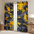 thumbnail image 2 of Homewish Grey Yellow Watercolor Curtains Pack of 2 (42x84 Each), Chic Splash Camo Curtains Blackout, Teens Kids Boys Girls Bedroom Curtains, Black Out Curtains Decor, 2 of 6