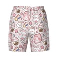 thumbnail image 4 of Lsque Mens Swim Trunks Cute Rabbit Pattern - Bathing Suit Compression Liner - Beach Swim Shorts Swimwear - (S-3XL) - Stretch Quick Dry -XX-Large, 4 of 9