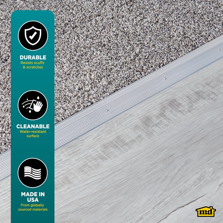 M-D Building Products 78212 2 In. X 36 In. Silver Aluminum Carpet