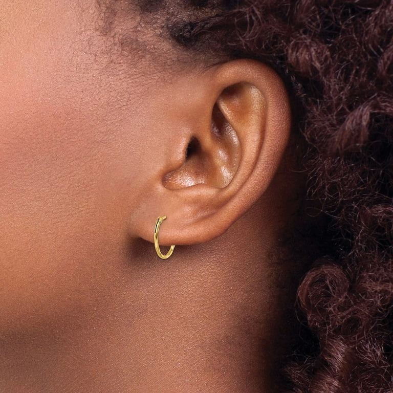 14K Yellow Gold Madi K Polished Twisted Hinged Hoop Earrings 14K Yellow Gold Madi K Polished Twisted Hinged Hoop Earrings