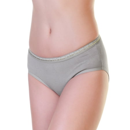 

Angelina Cotton Hiphugger Panties with Love Print on Waistband (12-Pack)