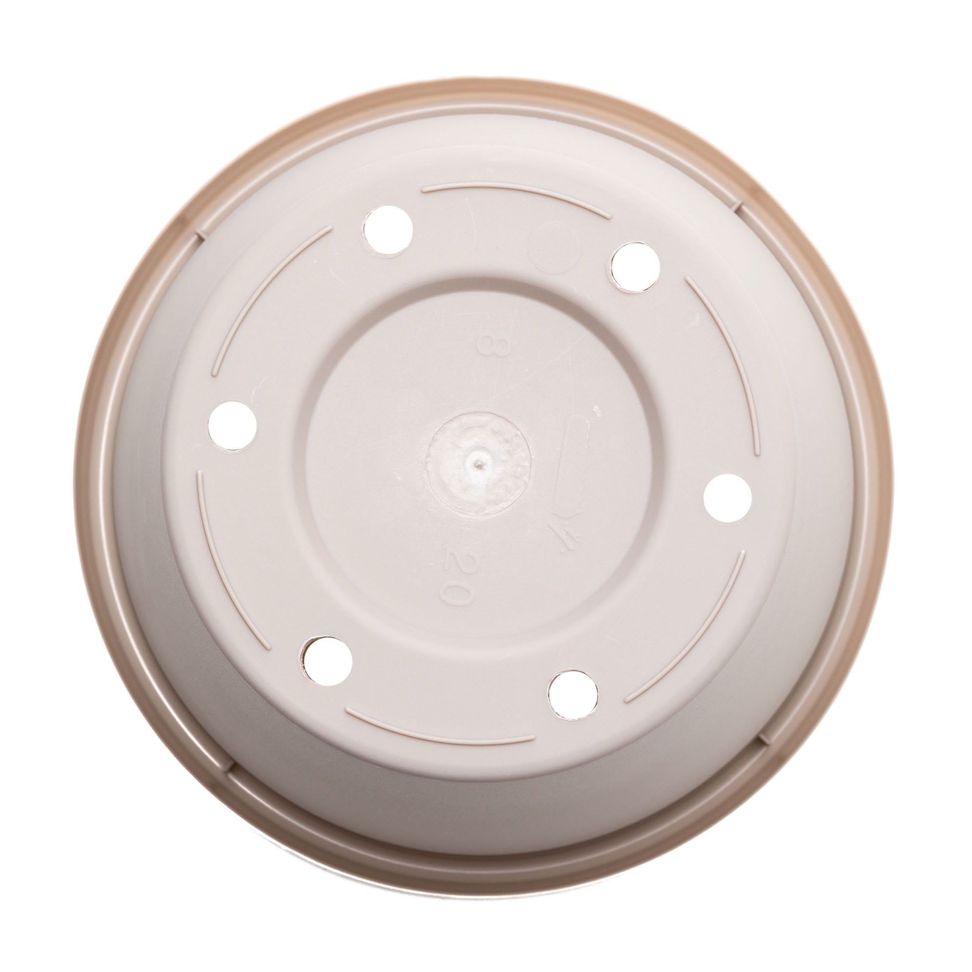 Bloem Terra 15" x 10.25" x 12.75" Round Pebble Stone Beige Resin Plant Pot