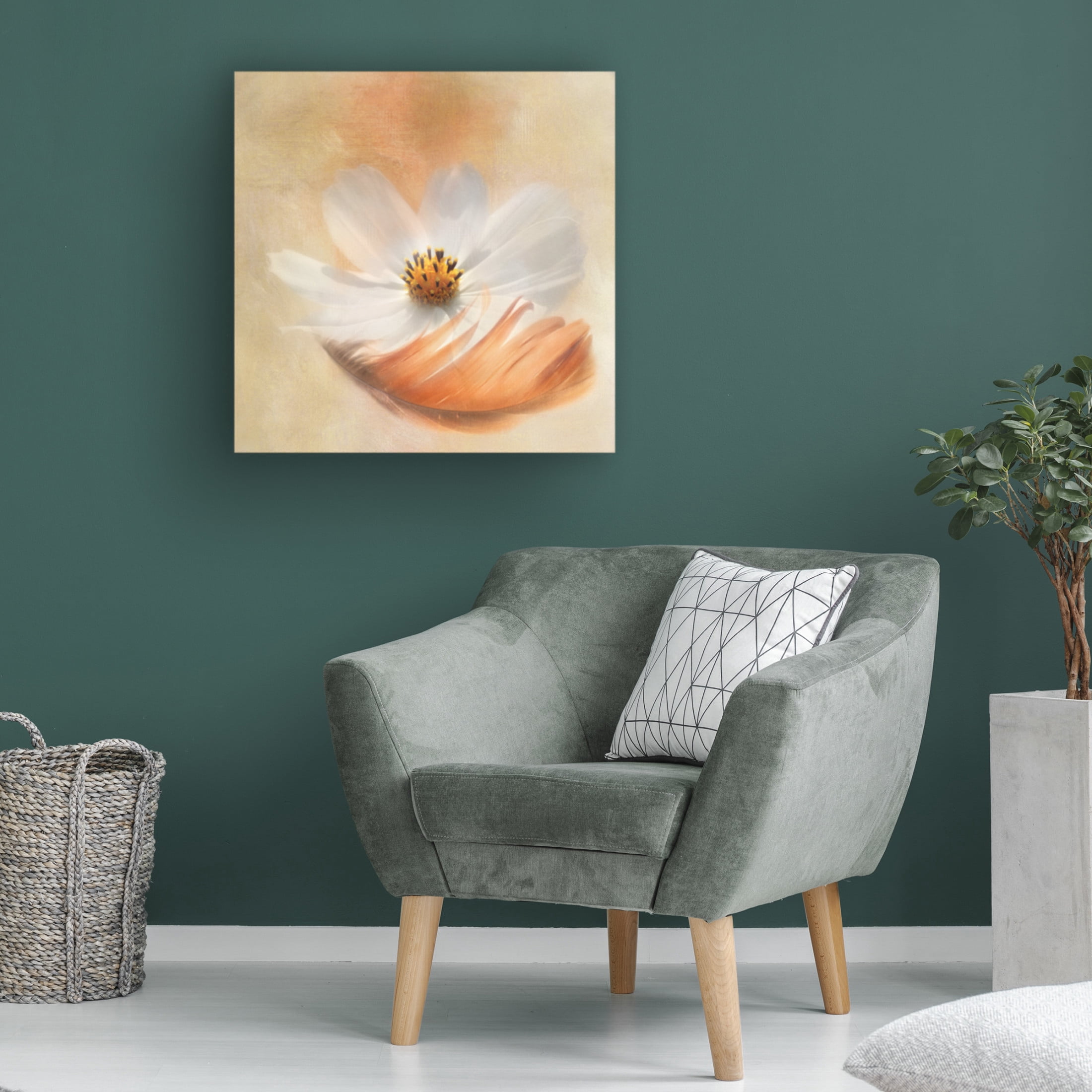 Canvas Wall Art - Gaille Gray 'As Light As A Feather' Wall Art for Living Room, Bedroom, or Office D?cor by Trademark Fine Art - 24 x 24 Inches
