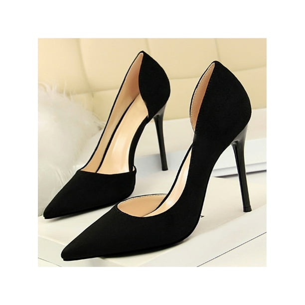 人気定番『louren』 pointed toe pumps LUXUR Women Stilettos Slip On High Heels Pointed Toe D'Orsay