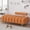 Orange, variant on Wiilayok 52" End of Bed Bench,Modern Velvet Upholstered Ottoman Bench for Bedroom Indoor Entryway,Orange