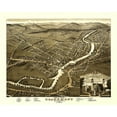 thumbnail image 2 of Shober 18x15 Gold Ornate Wood Framed with Double Matting Museum Art Print Titled - Claremont New Hampshire - Shober 1877, 2 of 4