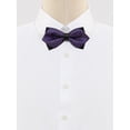 thumbnail image 2 of INSPIRE CHIC Men's Striped Pre-Tied Bow Ties Bowties Pointed Weeding Party Bow Purple One Size, 2 of 5