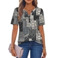 thumbnail image 4 of Fantaslook Womens Blouses Dressy Casual Tops Summer Short Sleeve V Neck Shirts Business Work Blouses, 4 of 10